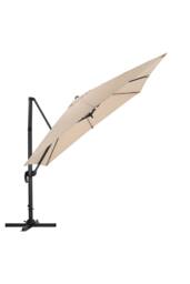 Living and Home Large Square Canopy Rotating Outdoor Cantilever Parasol with Fillable Base in Taupe - thumbnail 4