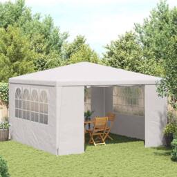Berkfield Home Professional Party Tent with Side Walls 4x4 m White 90 g/m? - thumbnail 2