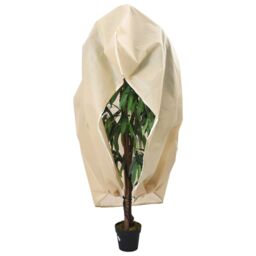 Berkfield Home Plant Fleece Covers with Zip 2 pcs 70 g/m¬≤ 1x1.55 m in Beige - thumbnail 1