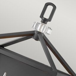 Netlighting Hinkley Stinson Lanterns Pendant Ceiling Light Black with Polished Nickel - thumbnail 2