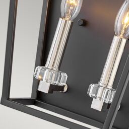Netlighting Hinkley Stinson Lanterns Pendant Ceiling Light Black with Polished Nickel - thumbnail 4
