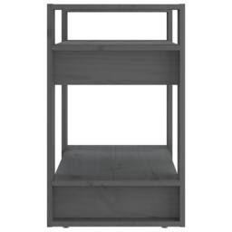 Berkfield Home Book Cabinet/Room Divider Grey 60x35x57 cm Solid Wood Pine - Size: 60 x 35 x 57 cm - thumbnail 4