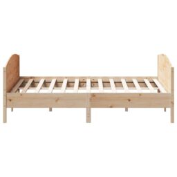Berkfield Home Bed Frame without Mattress 180x200 cm Super King Solid Wood Pine in Brown - thumbnail 5