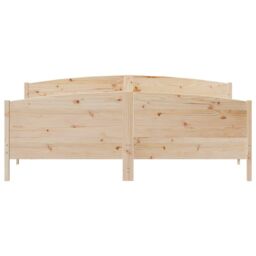 Berkfield Home Bed Frame without Mattress 180x200 cm Super King Solid Wood Pine in Brown - thumbnail 4