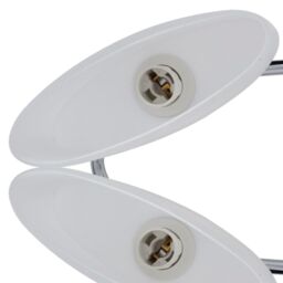 Berkfield Home Ceiling Lamp with Ellipsoid Glass Shades for 4 E14 Bulbs in White - thumbnail 4