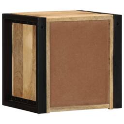Berkfield Home Bedside Cabinet 40x35x40 cm Solid Rough Wood Mango in Brown - Size: 40 x 35 x 40 cm - thumbnail 6