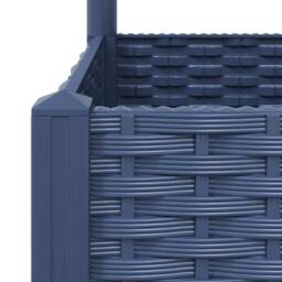 Berkfield Home Garden Planter with Trellis Dark Grey 40x40x136 cm PP - Size: 40 x 40 x 136 cm - thumbnail 7