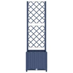 Berkfield Home Garden Planter with Trellis Dark Grey 40x40x136 cm PP - Size: 40 x 40 x 136 cm - thumbnail 4