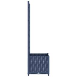 Berkfield Home Garden Planter with Trellis Dark Grey 40x40x136 cm PP - Size: 40 x 40 x 136 cm - thumbnail 5