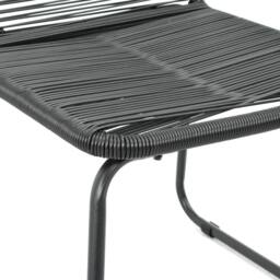 Berkfield Home Durable 3 Piece Garden Dining Set PVC Rattan Black - thumbnail 6
