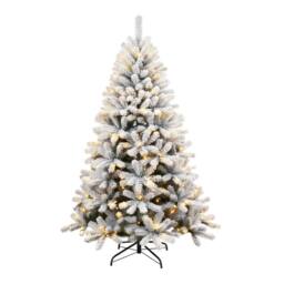 Shatchi 7Ft Pre-Lit Yukon Snow Pine Christmas Tree with 200 Warm White LEDs - thumbnail 2
