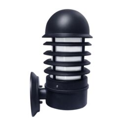 First Choice Lighting Set of 4 Mason - Black Louvred Outdoor Wall Lights - thumbnail 2