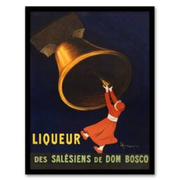 Artery8 Leonetto Cappiello Framed Wall Art Angelus Liquor of Priests Advert in Blue - Size: A4 - thumbnail 1