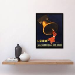 Artery8 Leonetto Cappiello Framed Wall Art Angelus Liquor of Priests Advert in Blue - Size: A4 - thumbnail 2
