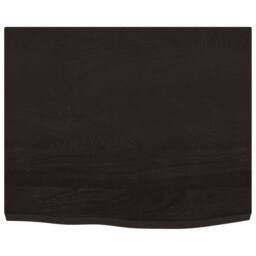 Berkfield Home Wall Shelf Dark Grey 60x50x(2-4) cm Treated Solid Wood Oak in Dark Brown - thumbnail 3
