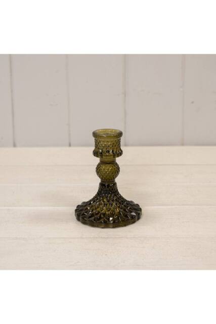 KDMD Olive Green Glass Candle Holder - Large - image 1
