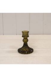 KDMD Olive Green Glass Candle Holder - Large - thumbnail 2