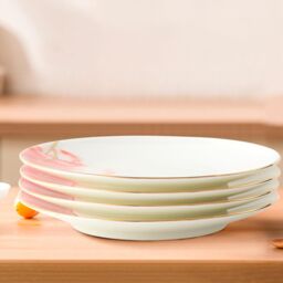 London Boutique Dinner Plates, Premium Quality Fine China Dinner Plates Set of 4 small plates 8 inch in White - Size: 1000L - thumbnail 2