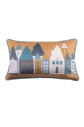 Fusion 'Nordica' Luxe Velvet Filled Cushion in Yellow - Size: 30 cm x 50 cm - thumbnail 2