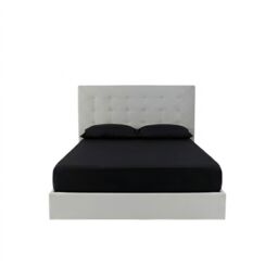Snug City Fitted Sheet Polycotton Plain Dyed Extra Deep 25cm Bed Linen in Black - Size: Small Single - thumbnail 2