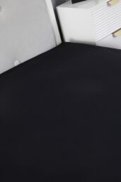 Snug City Fitted Sheet Polycotton Plain Dyed Extra Deep 25cm Bed Linen in Black - Size: Small Single - thumbnail 4