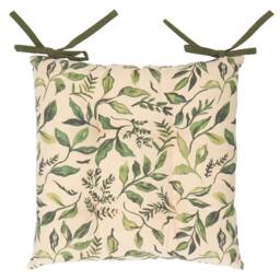 Wylder Herb Garden 2 Pack 100% Slub Cotton Seat Pads - Size: 40 cm x 40 cm
