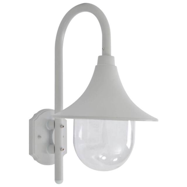 Berkfield Home Garden Wall Lamp E27 42 cm Aluminium White - image 1