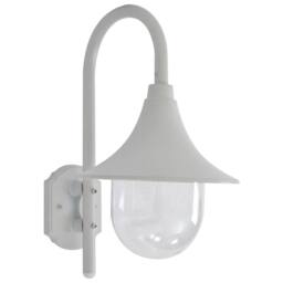 Berkfield Home Garden Wall Lamp E27 42 cm Aluminium White - thumbnail 1