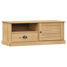 Berkfield Home TV Cabinet VIGO 106x40x40 cm Solid Wood Pine in Brown - Size: 106 x 40 x 40 cm - thumbnail 2