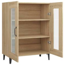 Berkfield Home Sideboard Sonoma Oak 69.5x34x90 cm Engineered Wood in Light Tan - thumbnail 7