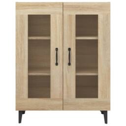 Berkfield Home Sideboard Sonoma Oak 69.5x34x90 cm Engineered Wood in Light Tan - thumbnail 6