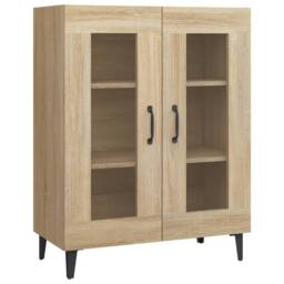 Berkfield Home Sideboard Sonoma Oak 69.5x34x90 cm Engineered Wood in Light Tan - thumbnail 3