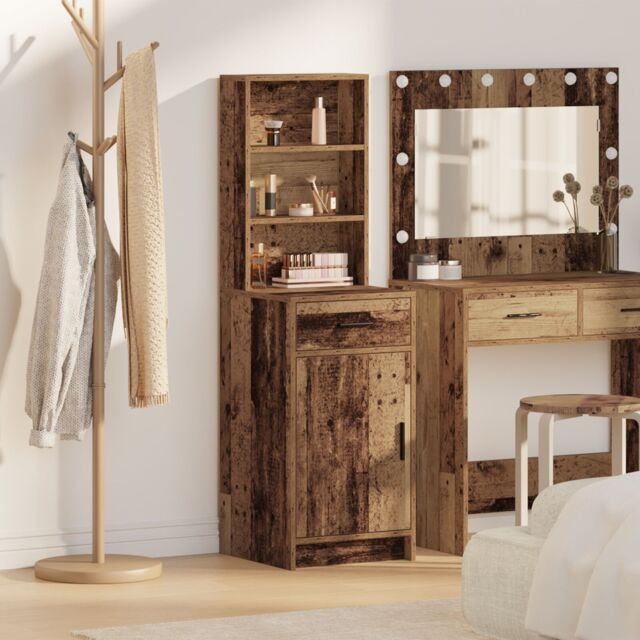 Berkfield Home Highboard Old Wood 40x41x135 cm in Brown - Size: 40 x 41 x 135 cm - image 1
