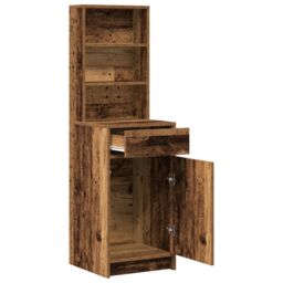 Berkfield Home Highboard Old Wood 40x41x135 cm in Brown - Size: 40 x 41 x 135 cm - thumbnail 5