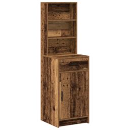 Berkfield Home Highboard Old Wood 40x41x135 cm in Brown - Size: 40 x 41 x 135 cm - thumbnail 2