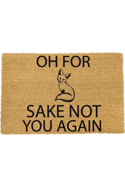 Artsy Mats For Fox Sake Doormat - Regular 60x40cm in Black - Size: 40 cm x 60 cm - image 1