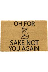 Artsy Mats For Fox Sake Doormat - Regular 60x40cm in Black - Size: 40 cm x 60 cm - thumbnail 1