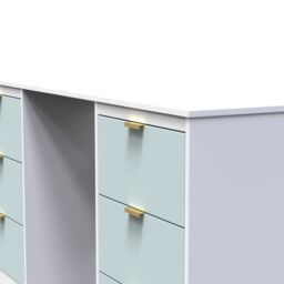 Ready Assembled 2 U Denver 6 Drawer Kneehole Desk (Ready Assembled) in Duck Egg Blue - thumbnail 4