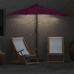 Berkfield Home Garden Parasol Bordeaux red Standard Fabric - thumbnail 4