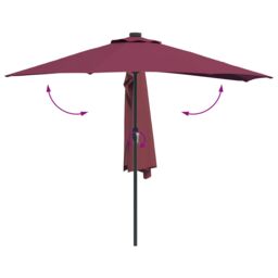 Berkfield Home Garden Parasol Bordeaux red Standard Fabric - thumbnail 9