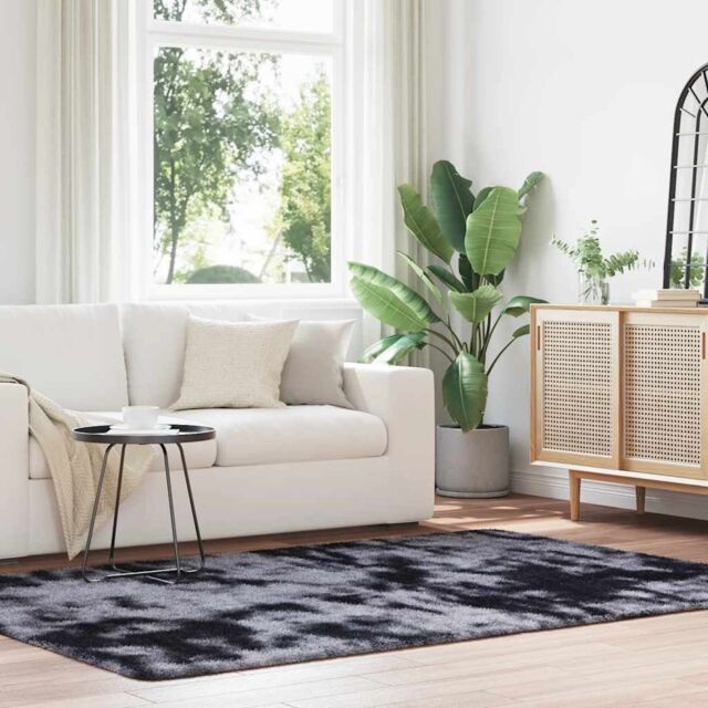 Berkfield Home Shaggy Rug High Pile NAVARRA Dark Grey 160x230 cm Polyester - Size: Medium - image 1