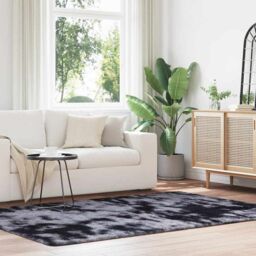 Berkfield Home Shaggy Rug High Pile NAVARRA Dark Grey 160x230 cm Polyester - Size: Medium - thumbnail 1