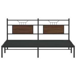 Berkfield Home Bed Frame without Mattress Brown Oak 160x200 cm Engineered Wood - thumbnail 6