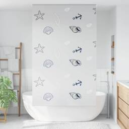 Berkfield Home Shower Roller Blind 140x240 cm Fabric Width 136 cm in Grey