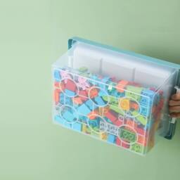 Greentainer Stackable Plastic Storage Bins With Lids & Removable Tray in Green - thumbnail 9