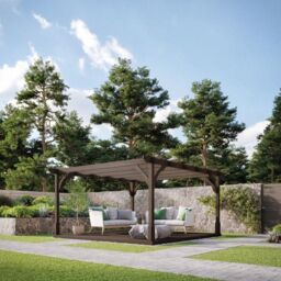 Rutland County Garden Furniture Ltd Premium Pergola & Decking Kit, L300 x W300 x H270 cm, Rustic Brown - thumbnail 4