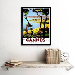 "Artery8 Cannes Cote D'Azur Beach Film Festival France Framed Art Print - Size: W12"" x H16""" - thumbnail 2