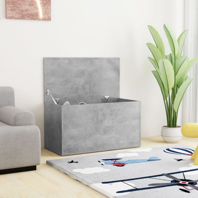Berkfield Home Storage Chest Concrete Grey 84x42x46 cm Engineered Wood - Size: 84 x 42 x 46 cm - image 1