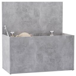 Berkfield Home Storage Chest Concrete Grey 84x42x46 cm Engineered Wood - Size: 84 x 42 x 46 cm - thumbnail 3