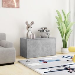 Berkfield Home Storage Chest Concrete Grey 84x42x46 cm Engineered Wood - Size: 84 x 42 x 46 cm - thumbnail 4